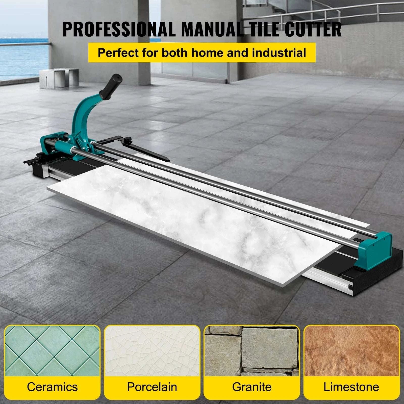 48 Inch Manual Tile Cutter with Laser Guide for Precision Cuts-56 x 8 x 15 in / spain