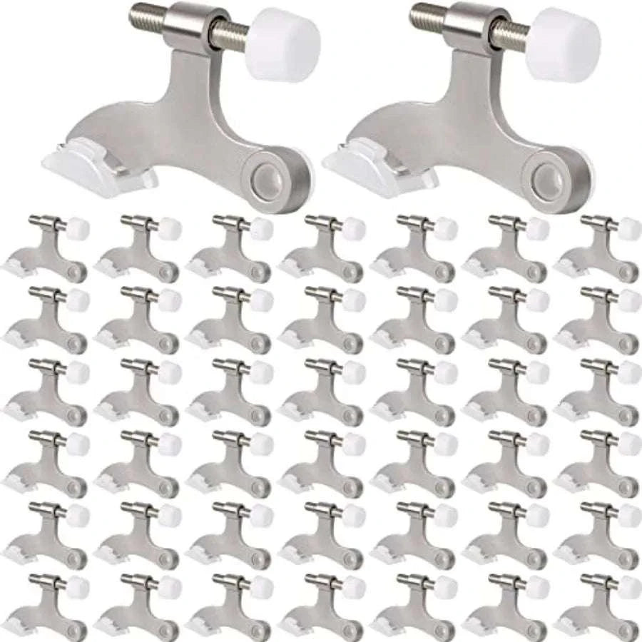 48-Pack Adjustable Hinge Pin Door Stops with Rubber Tips-United States / Black
