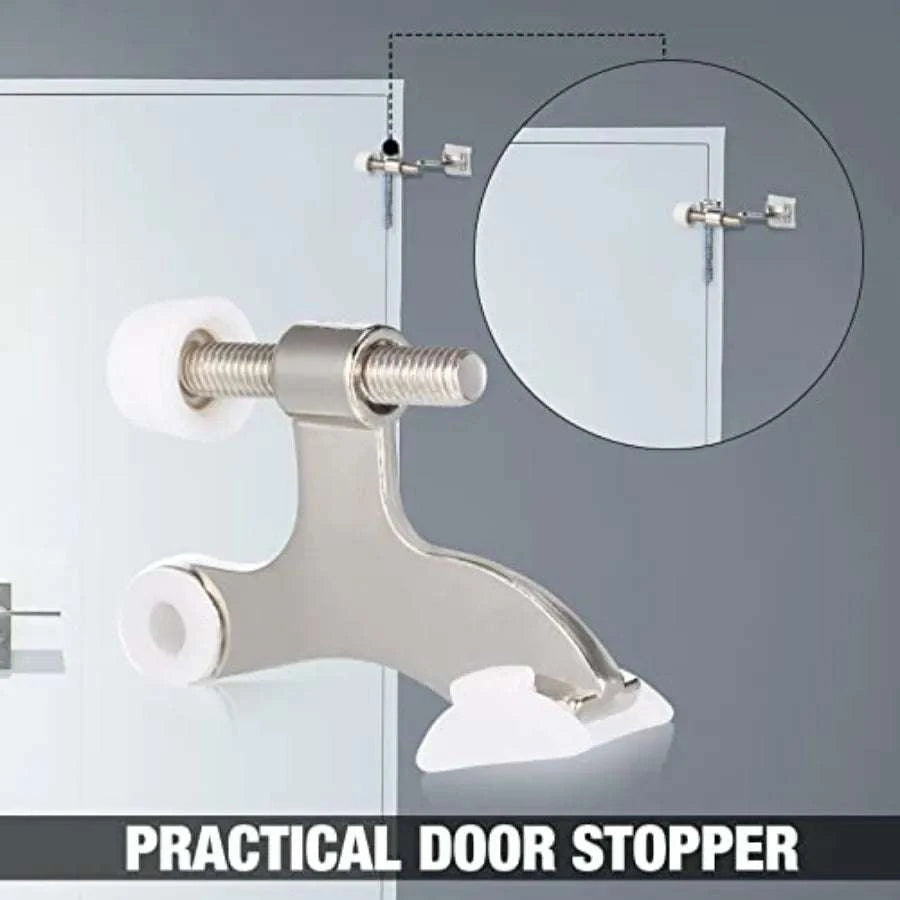 48-Pack Adjustable Hinge Pin Door Stops with Rubber Tips-United States / Black