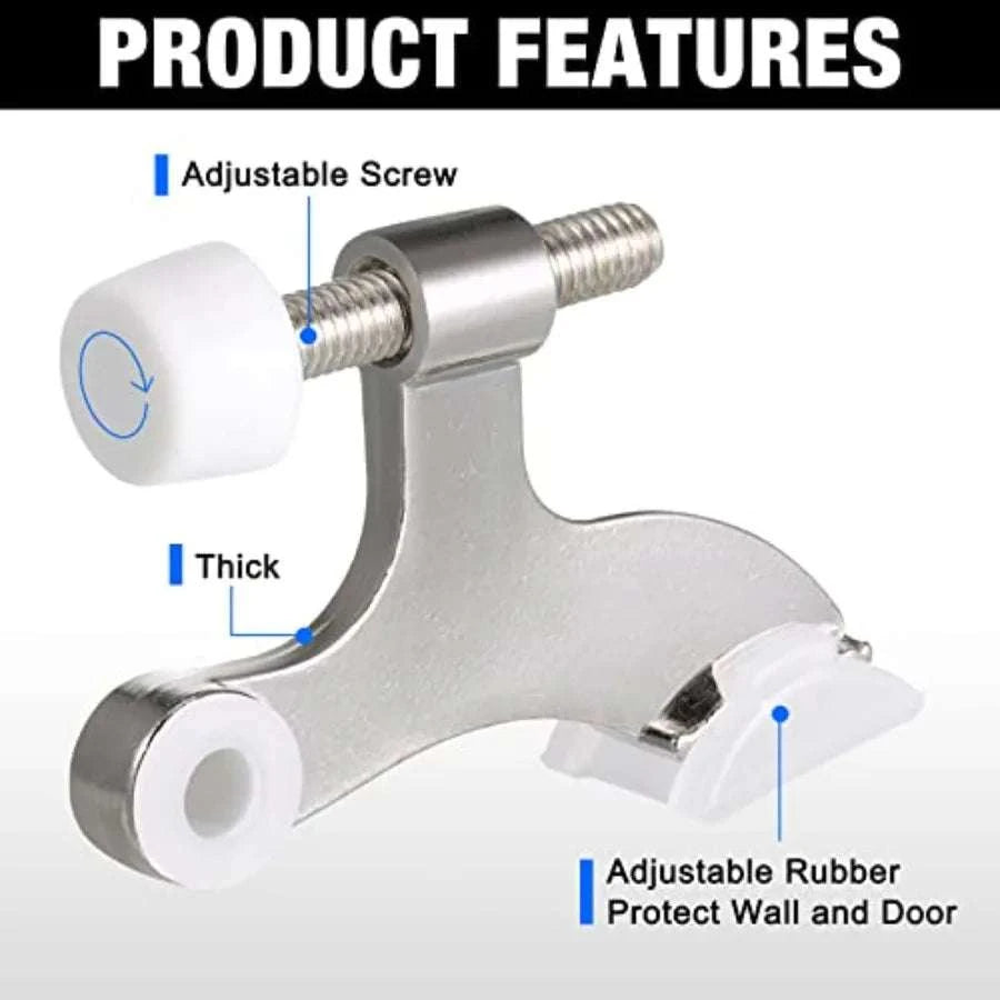 48-Pack Adjustable Hinge Pin Door Stops with Rubber Tips-United States / Black