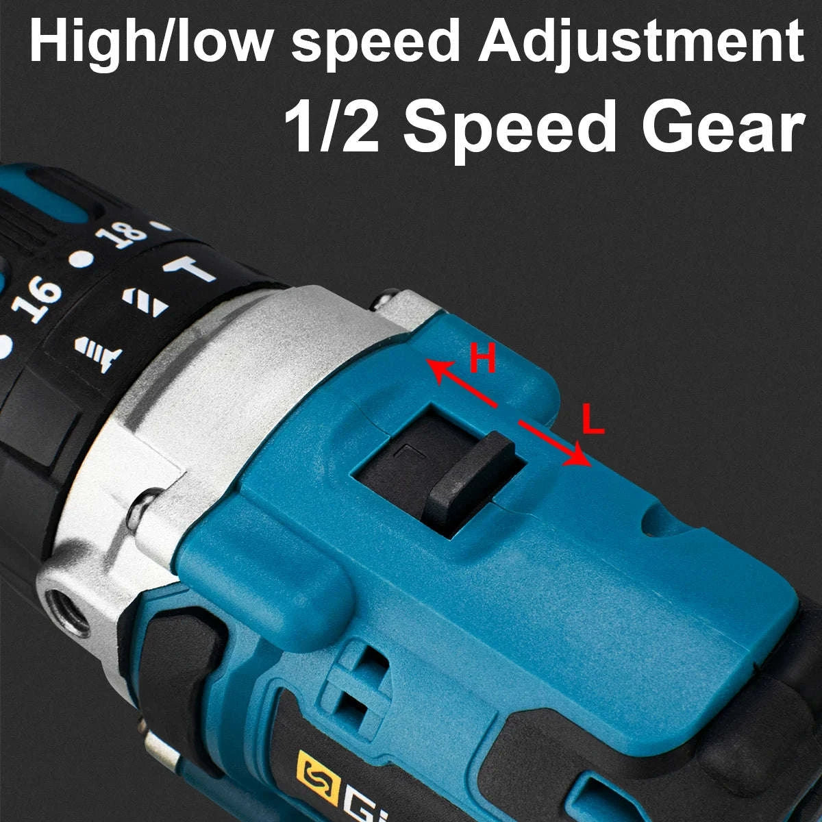 480N.M Brushless Electric Impact Drill for Makita 18V Batteries-2 Battery / spain