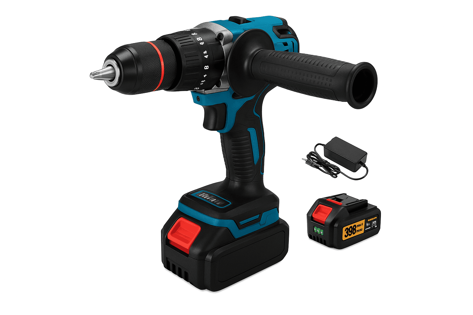 480N.M Brushless Impact Drill for Makita 18V Batteries-2 Battery / spain