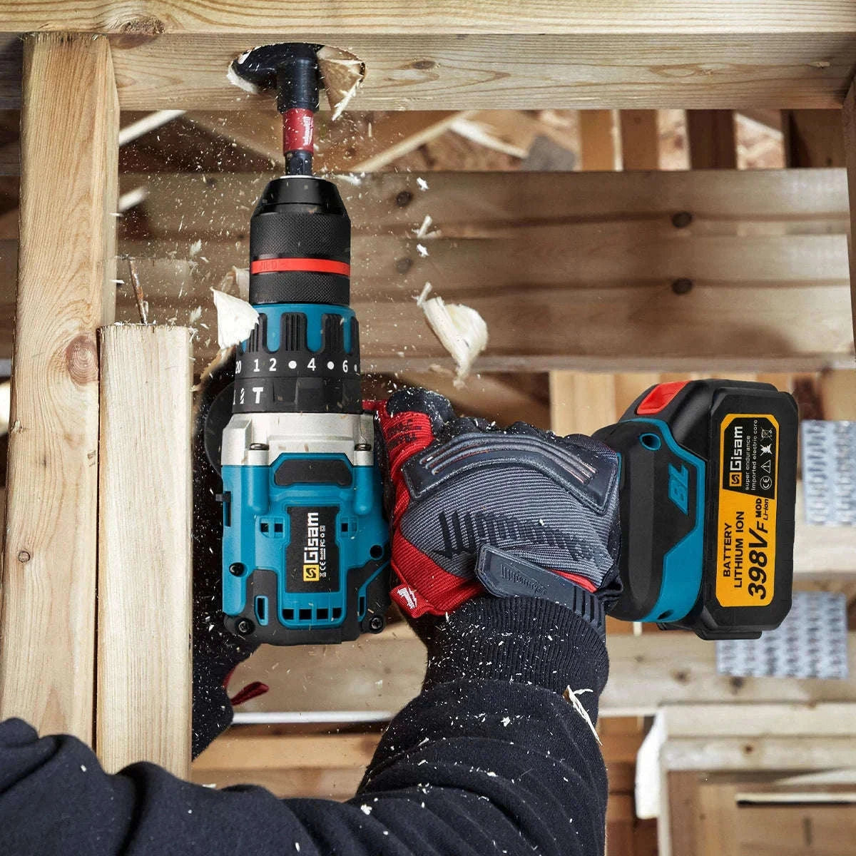480N.M Brushless Impact Drill for Makita 18V Batteries-2 Battery / spain