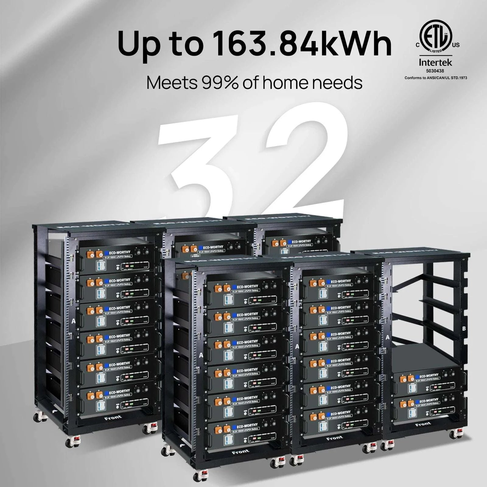 48V 100Ah LiFePO4 Server Rack Battery 5.12kWh with Bluetooth-black / United States