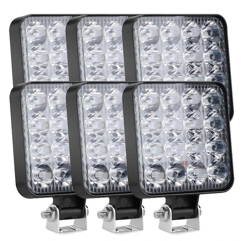 48W 16 LED 12V 24V LED Work Light Bar-6pcs