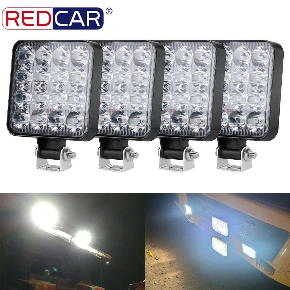 48W 16 LED 12V 24V LED Work Light Bar-6pcs