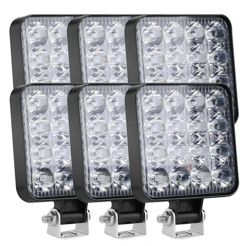 48W 16 LED 12V 24V LED Work Light Bar-6pcs