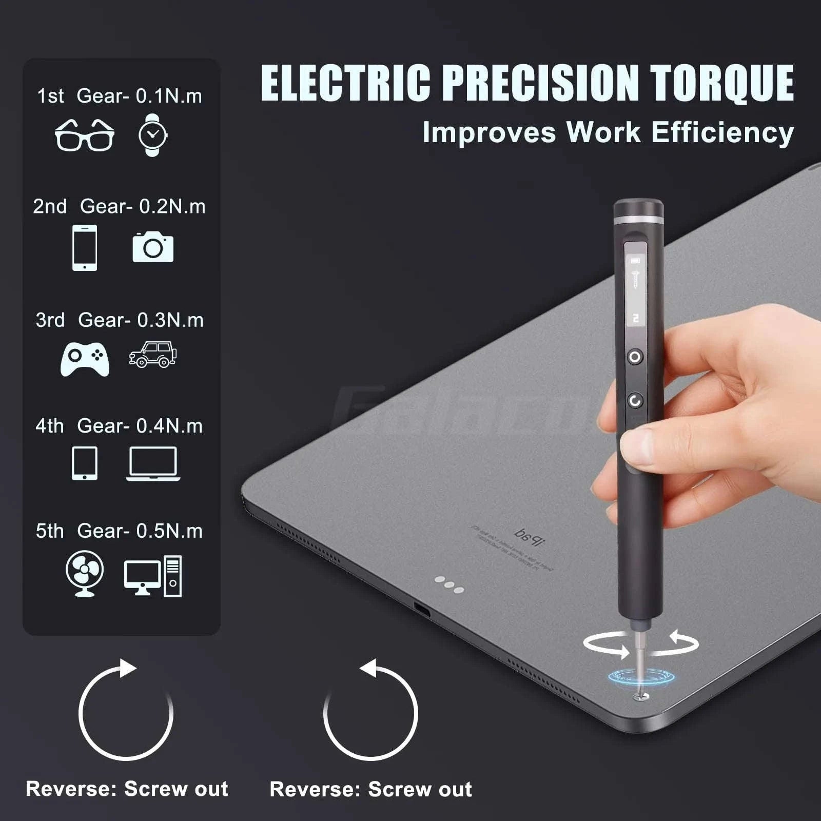49-in-1 Precision Electric Screwdriver Set with 5 Torque Levels-49 IN 1 / United States