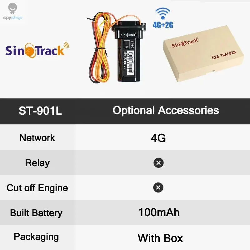 4G Mini Tracker  ST-901L Waterproof Builtin Battery GPS for Car vehicle gps device motorcycle with online tracking software 