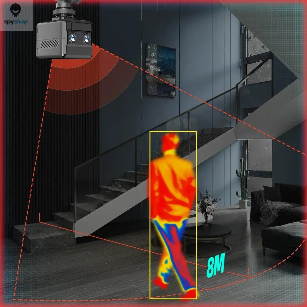 4G Sim Mini 4K Dual-Lens Camera 6X Zoom Motion Detection Night Vision 4000mAh Big Battery Two-Way Intercom Surveillance Spy-shop.com