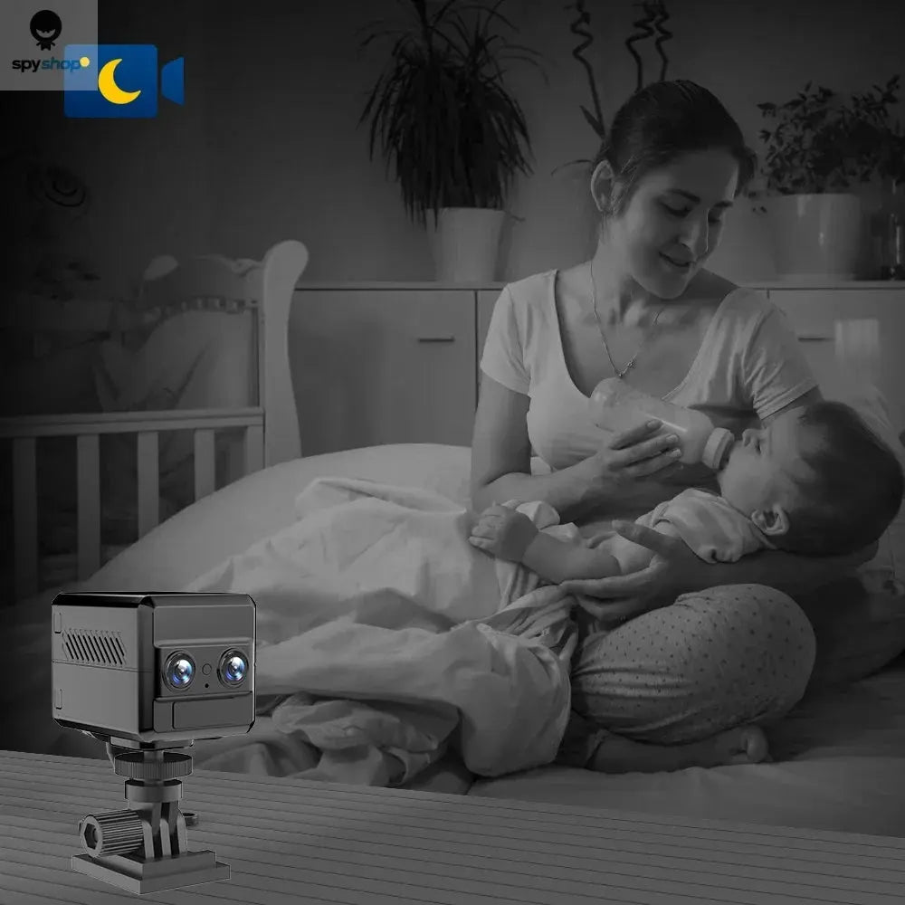 4G Sim Mini 4K Dual-Lens Camera 6X Zoom Motion Detection Night Vision 4000mAh Big Battery Two-Way Intercom Surveillance Spy-shop.com