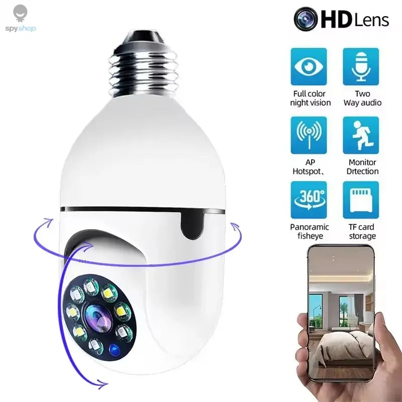 4G WiFi IP Camera E27 Bulb Cam 3MP Wireless Baby Monitor AI Tracking Security Video Surveillance Pet Cam SmartLife Indoor Spy-shop.com