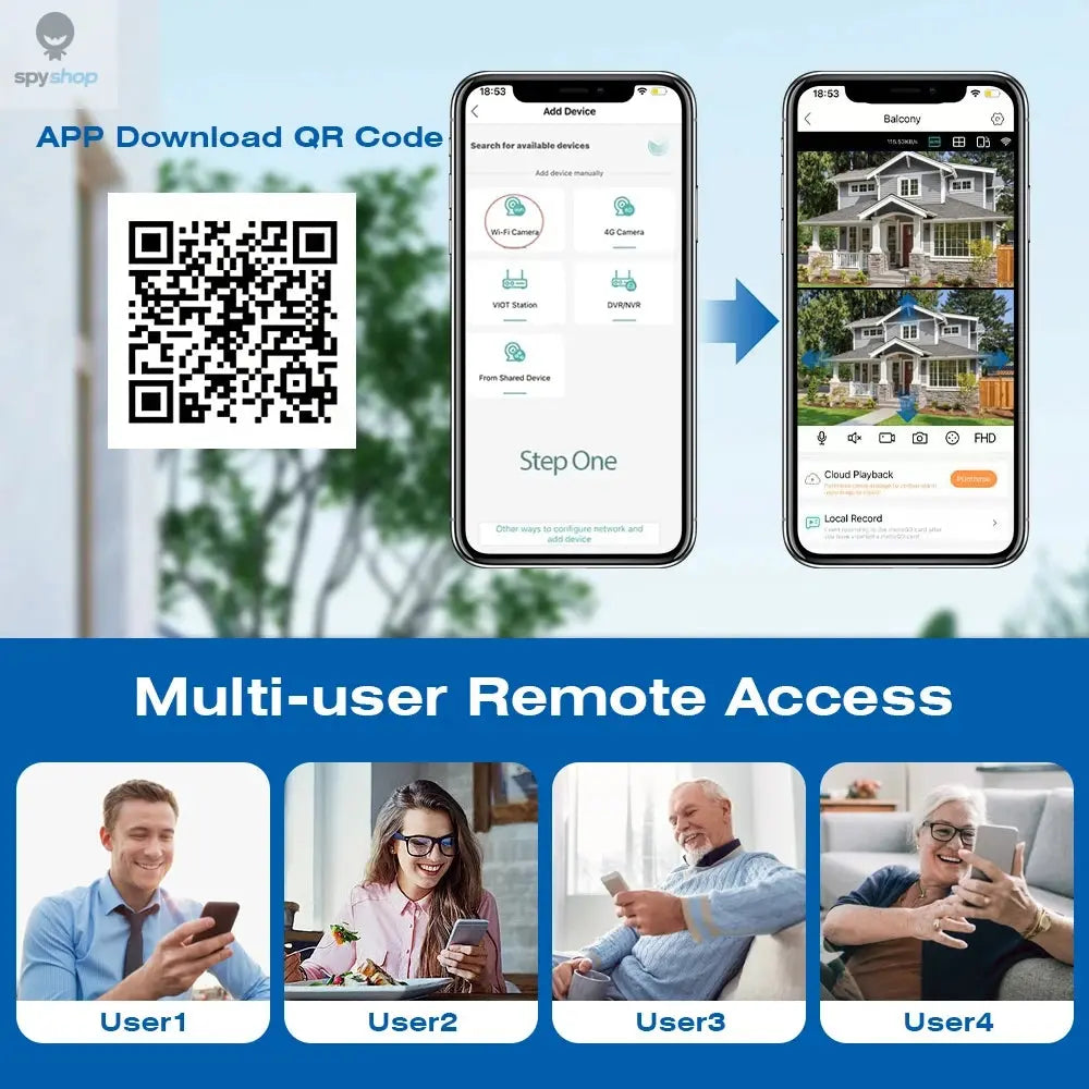 4K 8MP WiFi Surveillance Camera, Dual Lens, 4X Digital Zoom, AI Human Detect, ONVIF, Outdoor Security PTZ IP Cameras Spy-shop.com