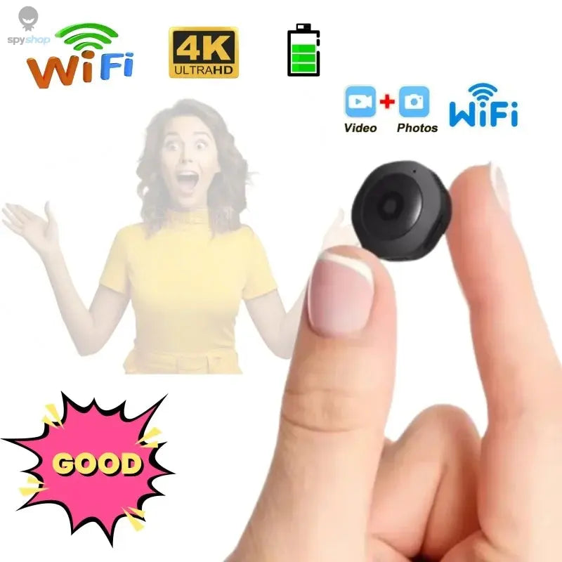 4K HD Smallest Mini Camera Espia Wifi Security Smart Home Surveillance Small Wifi Cam LR Night Vision Motion Detection Body Cam 
