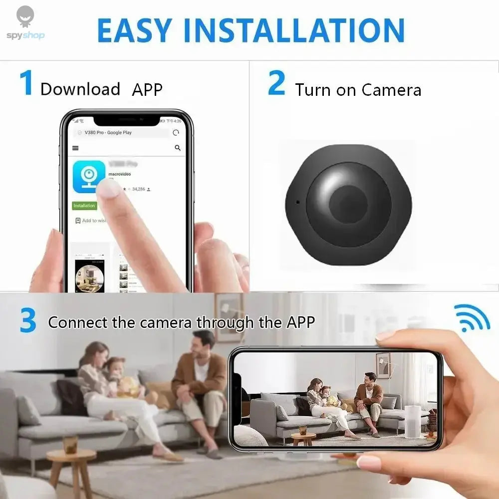 4K HD Smallest Mini Camera Espia Wifi Security Smart Home Surveillance Small Wifi Cam LR Night Vision Motion Detection Body Cam 