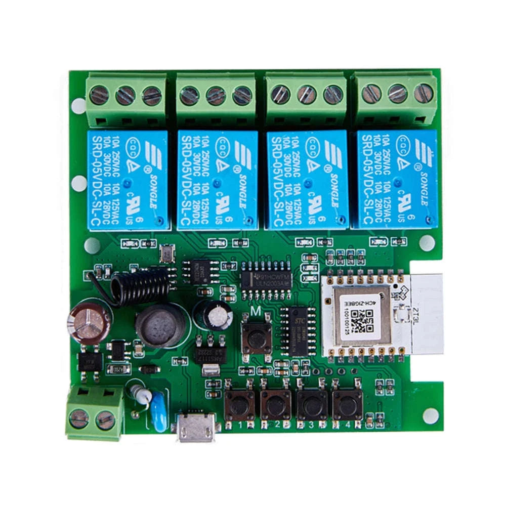 4CH Zigbee Tuya Smart Home Relay Module-AC85-250V