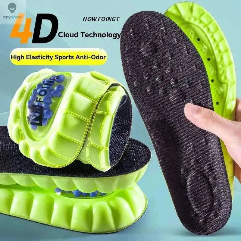 4D Cloud Sport Insoles for All-Day Cushioning and Support-Green / EU45-46(280mm)