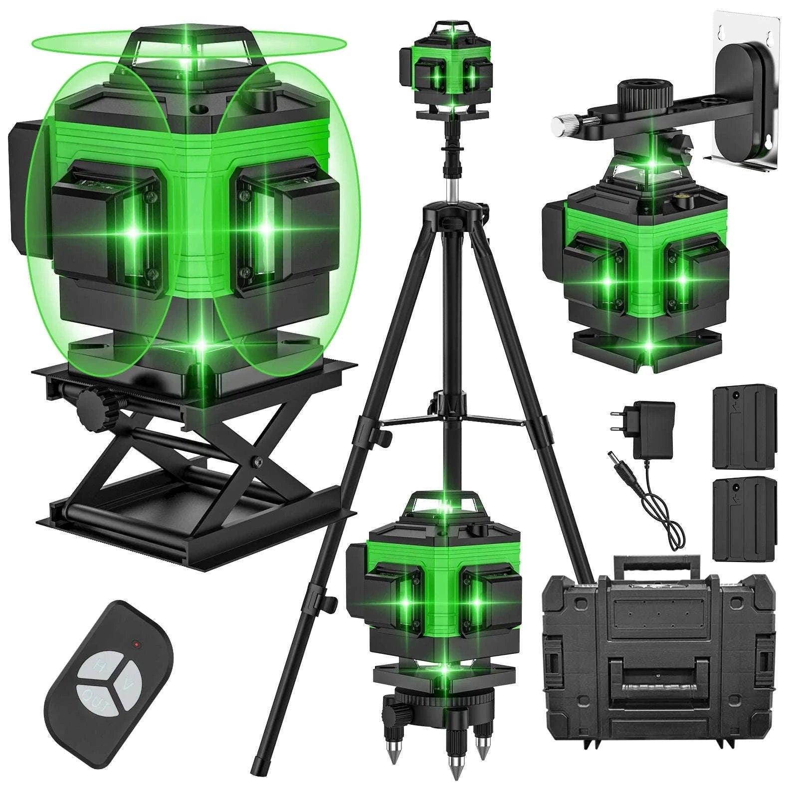 4D Laser Level with 360° Green Beam Projection-Red 4D 16 line with a cloth bag / Poland