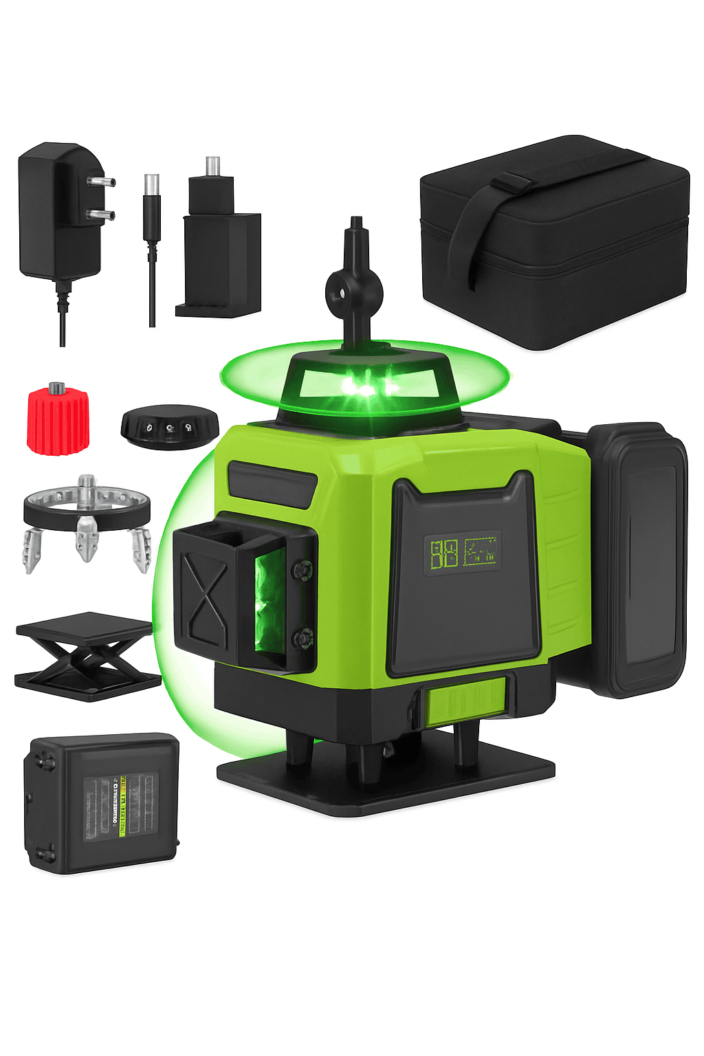 4D Laser Level with 360° Green Beam Projection-Red 4D 16 line with a cloth bag / Poland