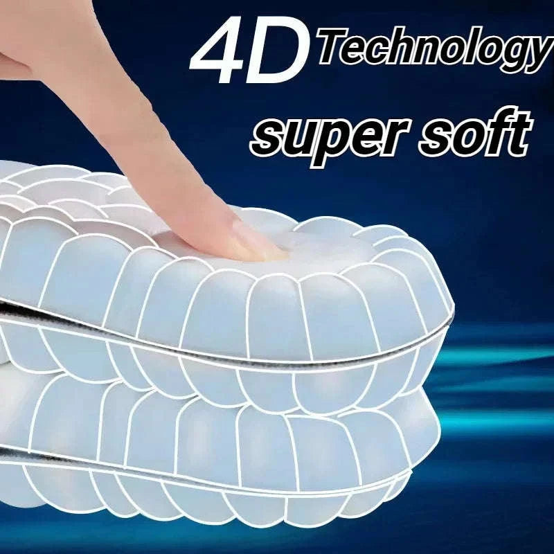 4D Massage Insoles Super Soft Arch Support Orthopedic Inserts-blue / 43-44(270mm)
