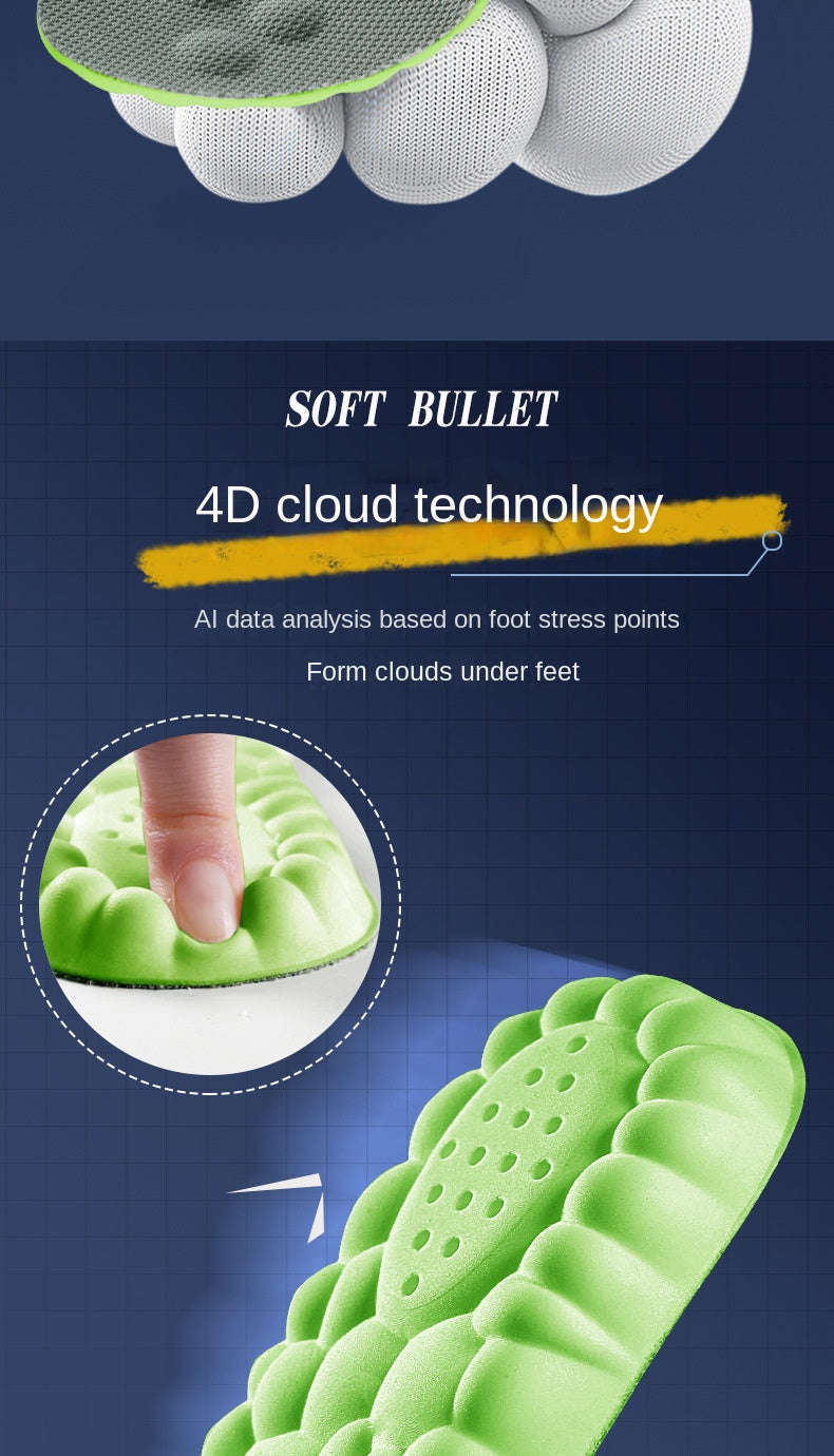 4D Massage Insoles with Arch Support for Daily Comfort-blue / 35-36(230mm)