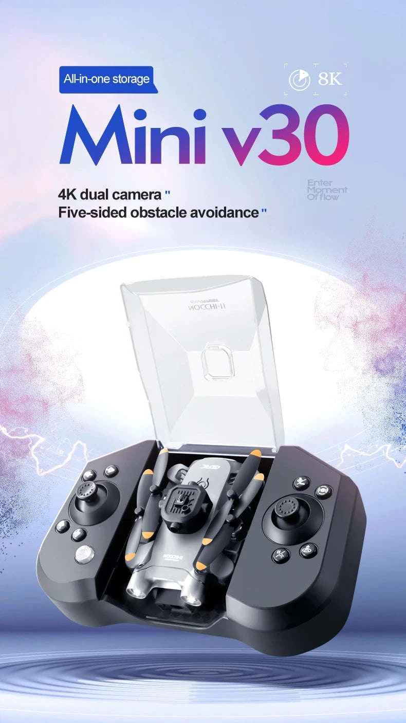 4DRC V30 Mini Drone with Camera HD-Black-Dual4K-1B