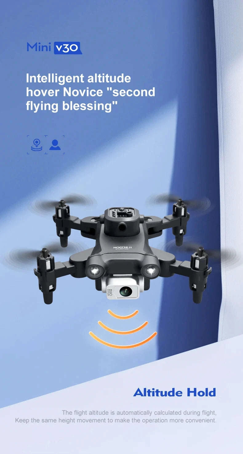 4DRC V30 Mini Drone with Camera HD-Black-Dual4K-1B