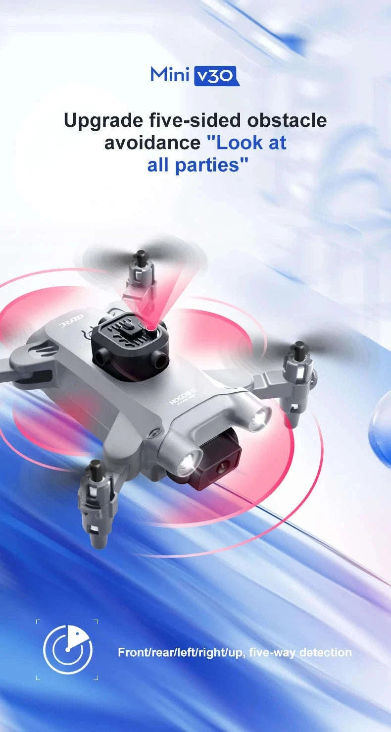 4DRC V30 Mini Drone with HD Camera for Easy Flying-Black-Dual4K-1B