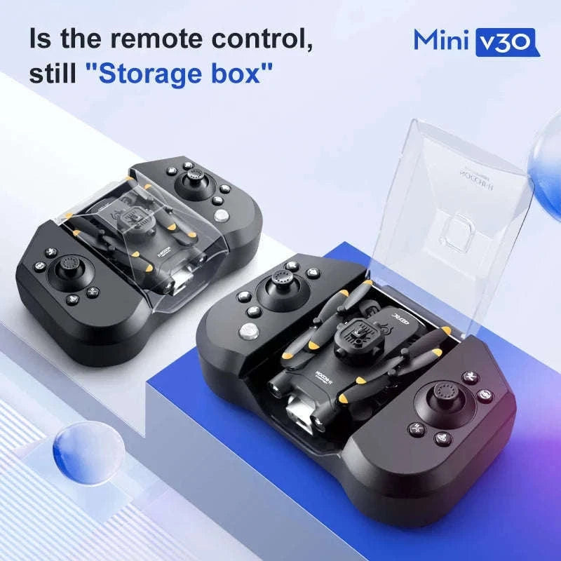 4DRC V30 Mini Drone with HD Camera for Easy Flying-Black-Dual4K-1B