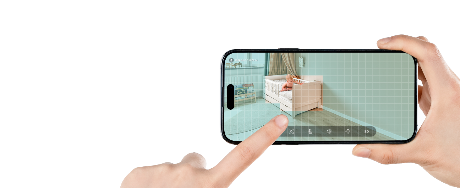 BOIFUN 1080P Baby Monitor with 355° PTZ and App Control