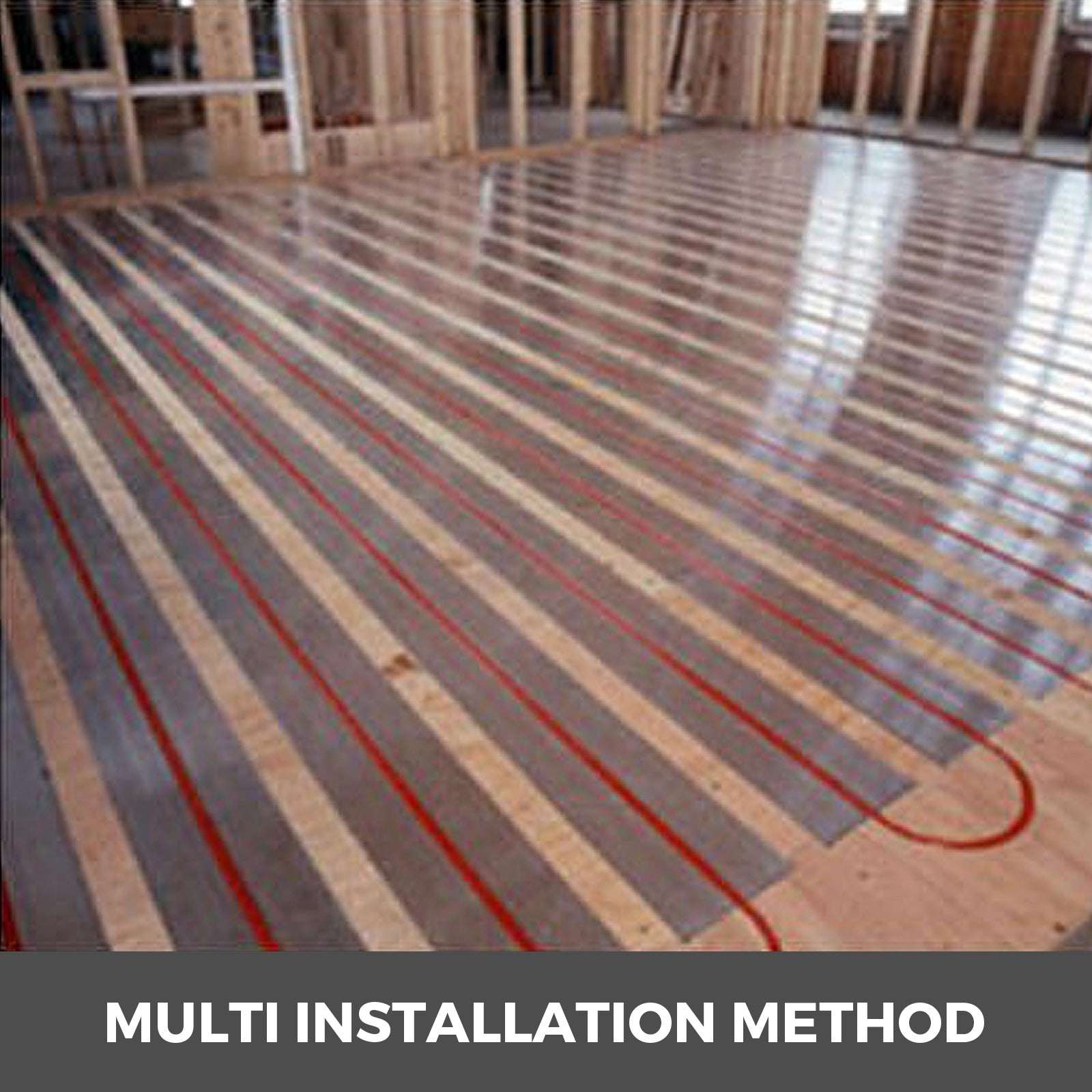4FT Aluminum Heat Transfer Plates for 1/2" PEX Radiant Floor Heating-100PCS / United States