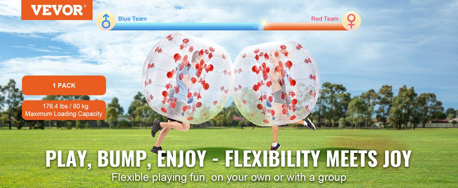 4FT Inflatable Bumper Ball for Teens & Adults – Fun Zorb Play-transparent 1pcs / Other / france