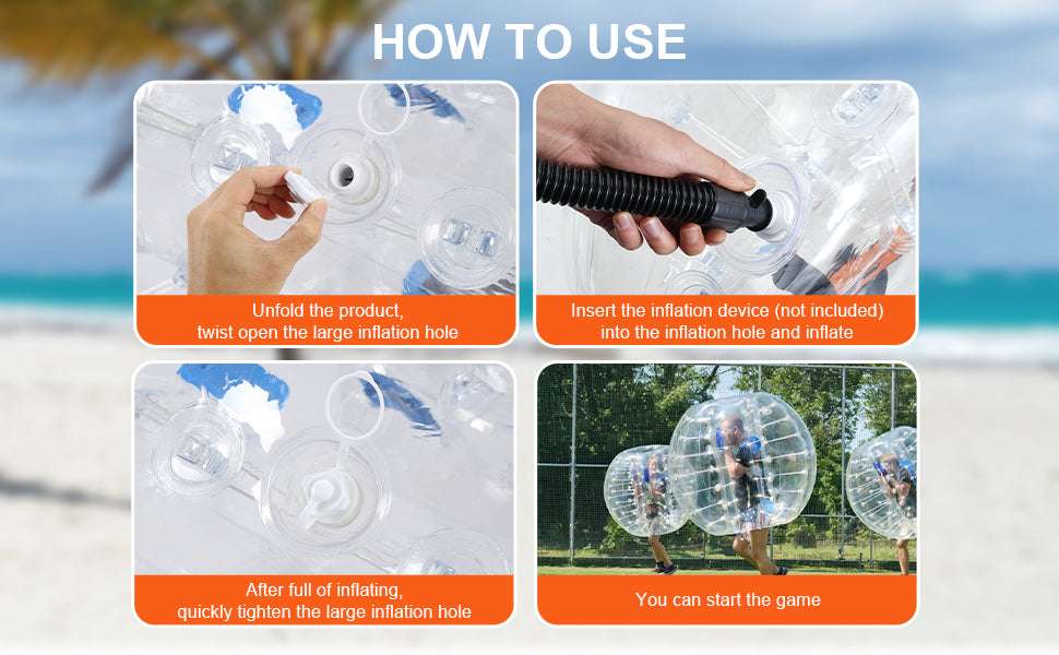 4FT Inflatable Bumper Ball Zorb for Kids & Teens PVC Body Ball-1pcs / spain