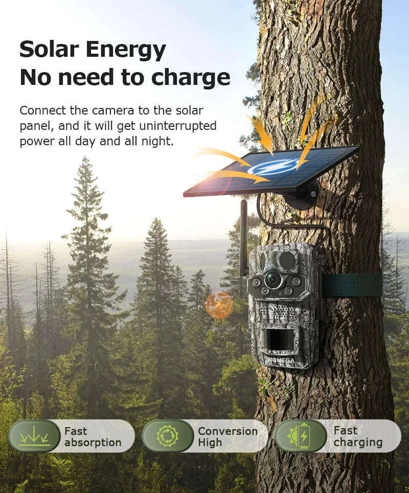 4G 2K 5MP Trail Camera with PIR Motion Detection & Night Vision-only Cam 32GB / france