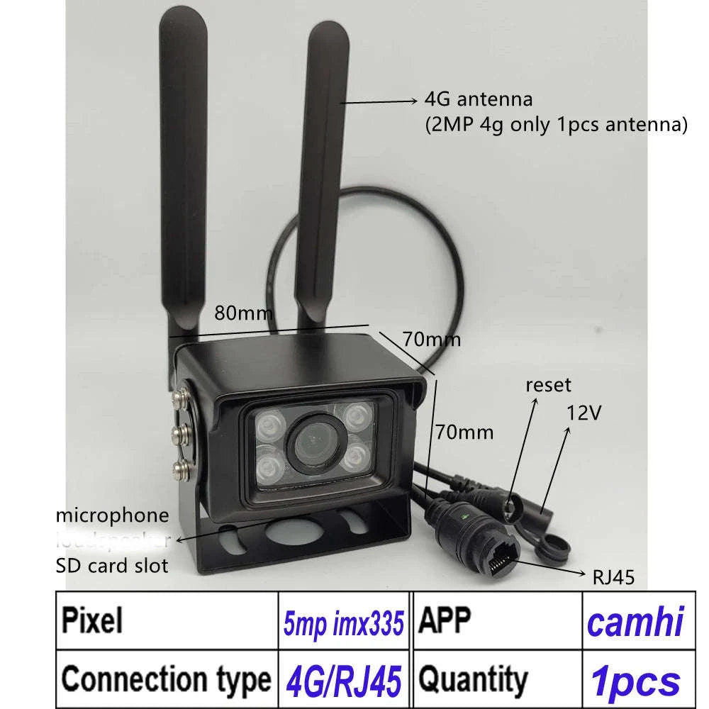 4G 4K 8MP Outdoor WiFi IP Security Camera-5MP 4G EU