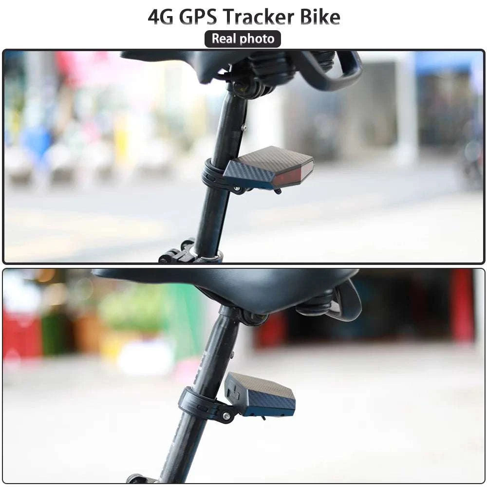 4G Bike GPS Tracker Tail Light with Alarm and App Tracking-Default Title