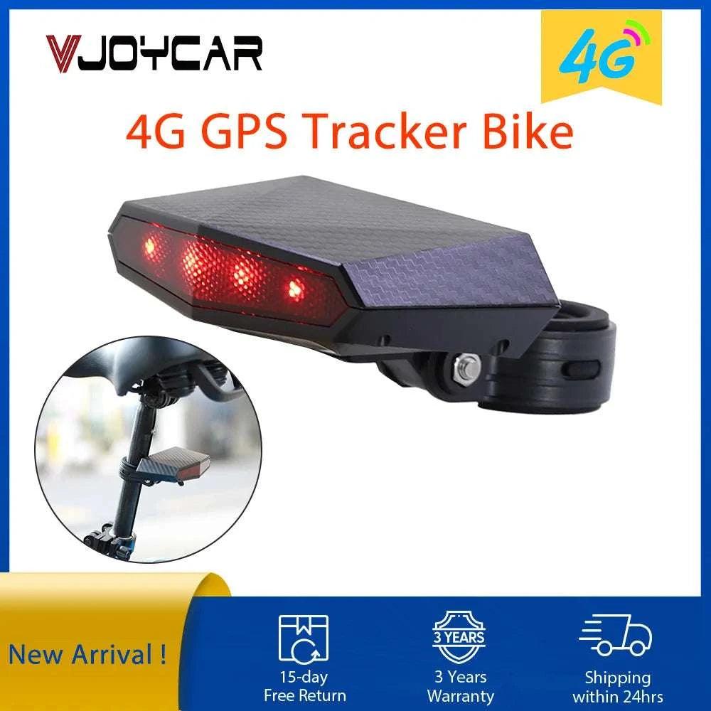 4G Bike GPS Tracker Tail Light with Alarm and App Tracking-Default Title