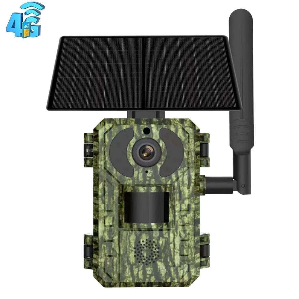4G Cellular 2K Solar PIR Motion Activated Trail Camera IP66 Night Vision-EU 4G Trail Cam 64G / China Mainland