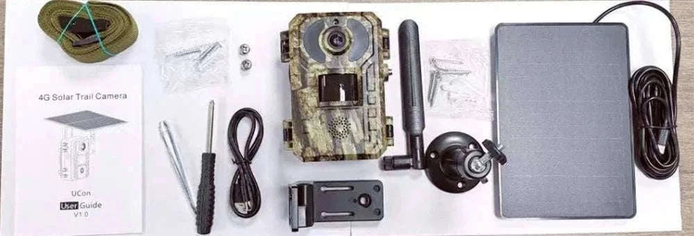 4G Cellular 2K Solar PIR Motion Activated Trail Camera IP66 Night Vision-EU 4G Trail Cam 64G / China Mainland
