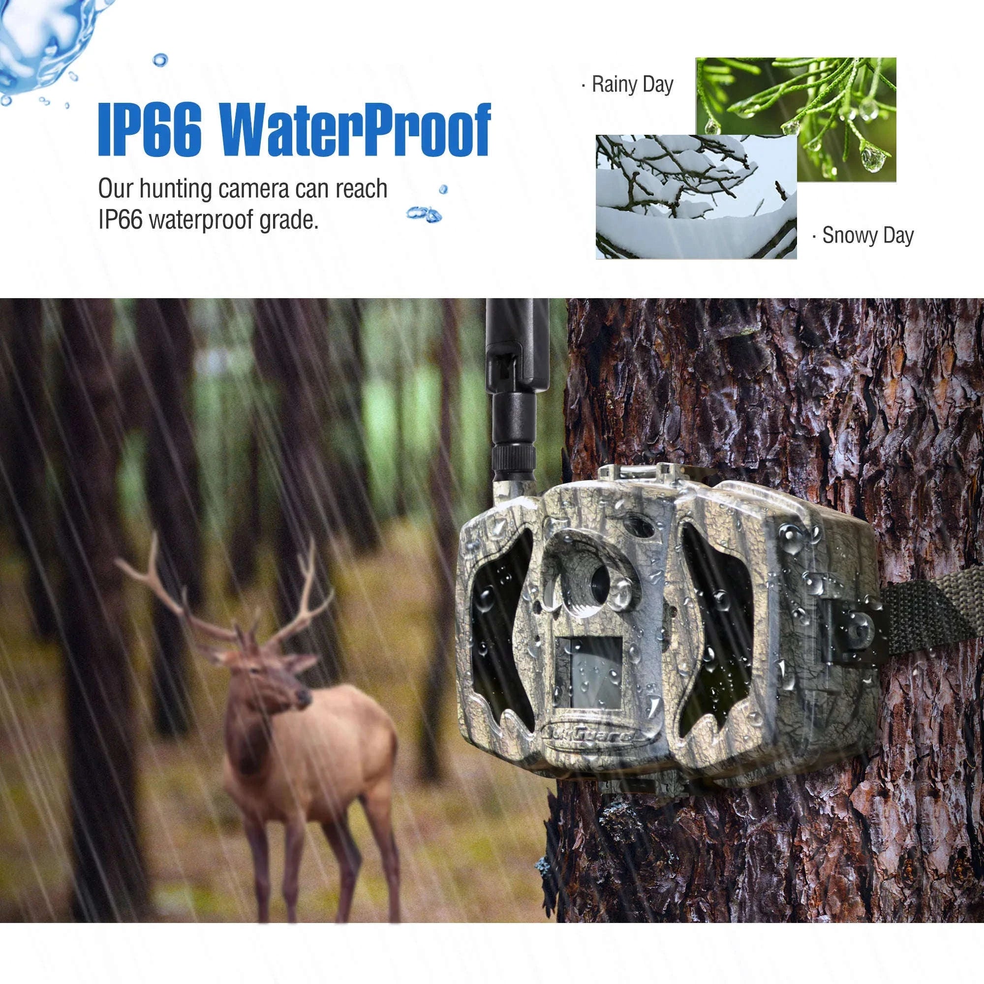 4G Cellular Trail Camera 36MP 1080P Night Vision IP66-Default Title