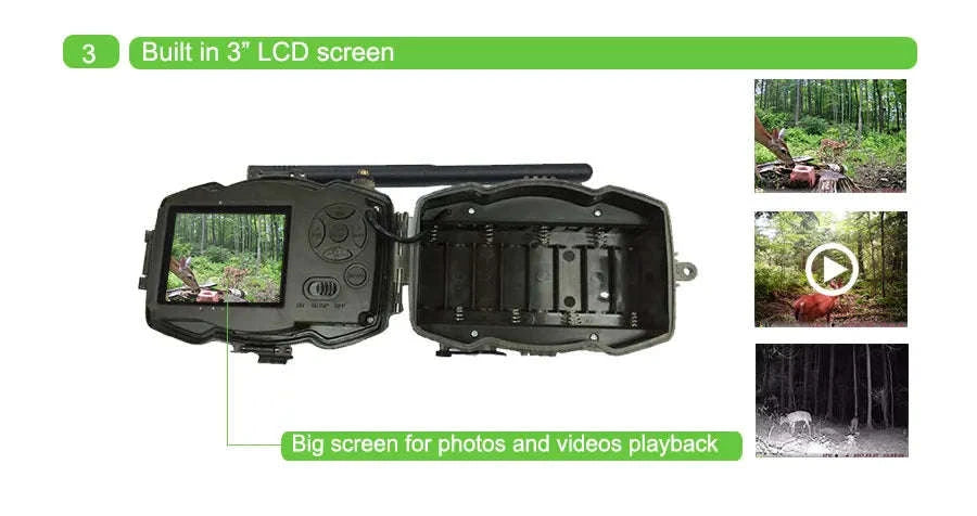 4G Cellular Trail Camera 36MP 1080P Night Vision IP66-Default Title
