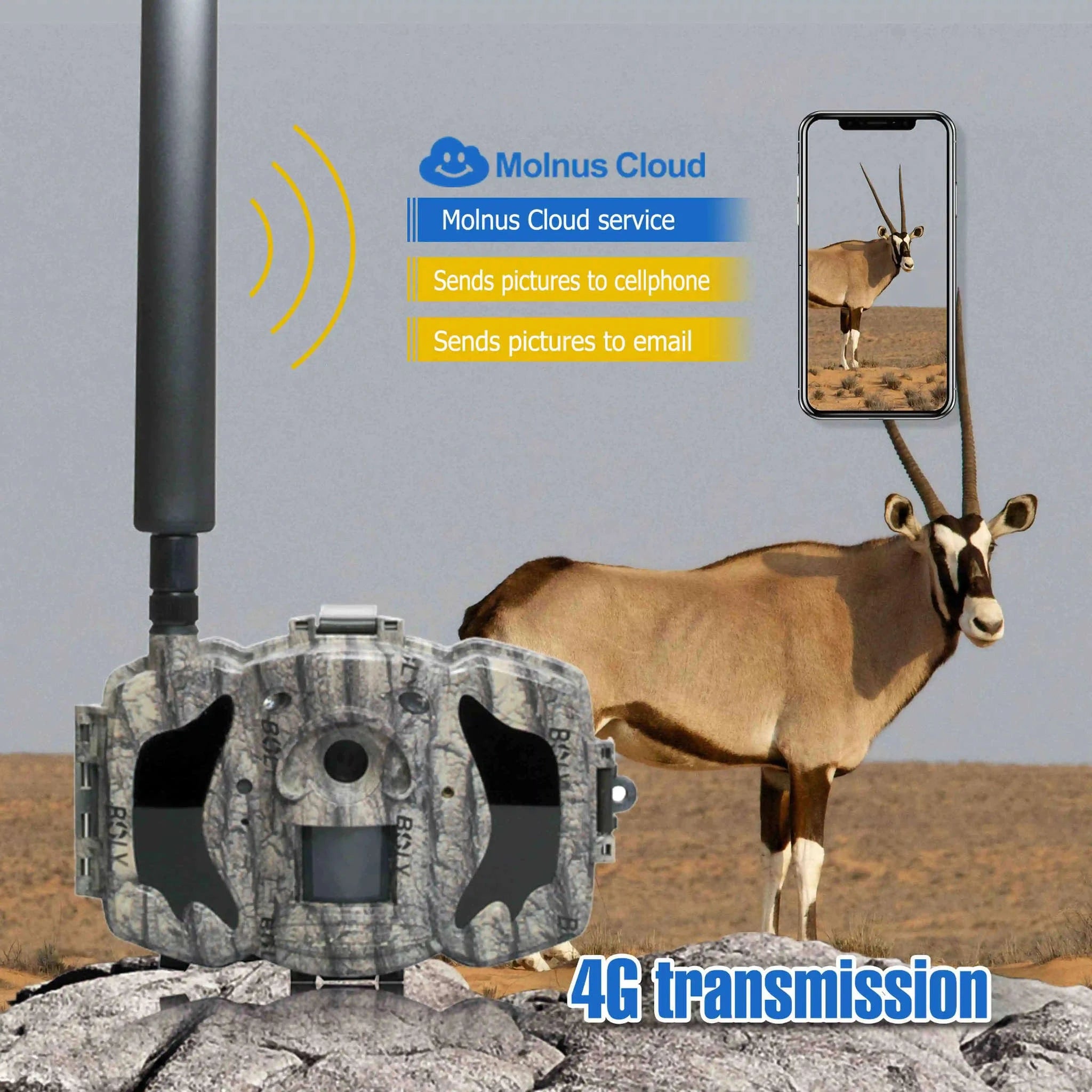 4G Cellular Trail Camera 36MP 1080P Night Vision IP66-Default Title