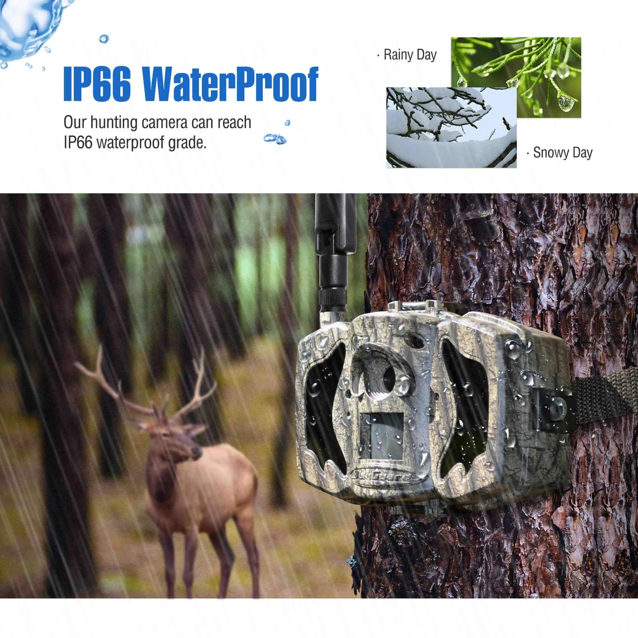 4G Cellular Trail Camera 36MP 1080P Night Vision IP66-Default Title