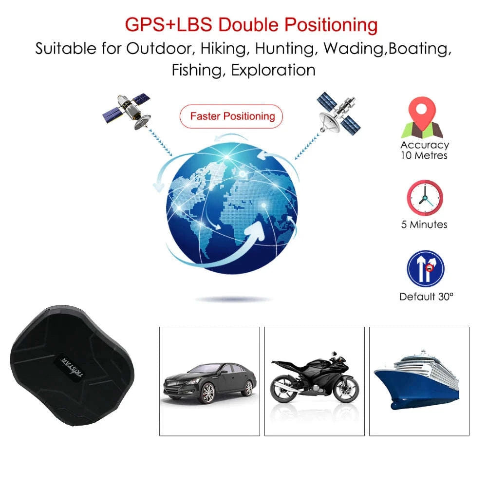 4G GPS Car Tracker with 5000mAh Battery, Waterproof, Shock Alarm-2G / China Mainland