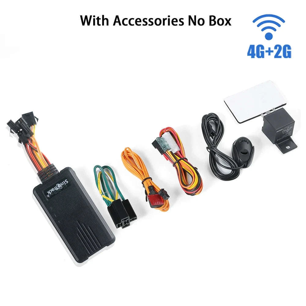 4G GPS Tracker for Car and Motorcycle with Remote Fuel Cut and Free App-With accessories