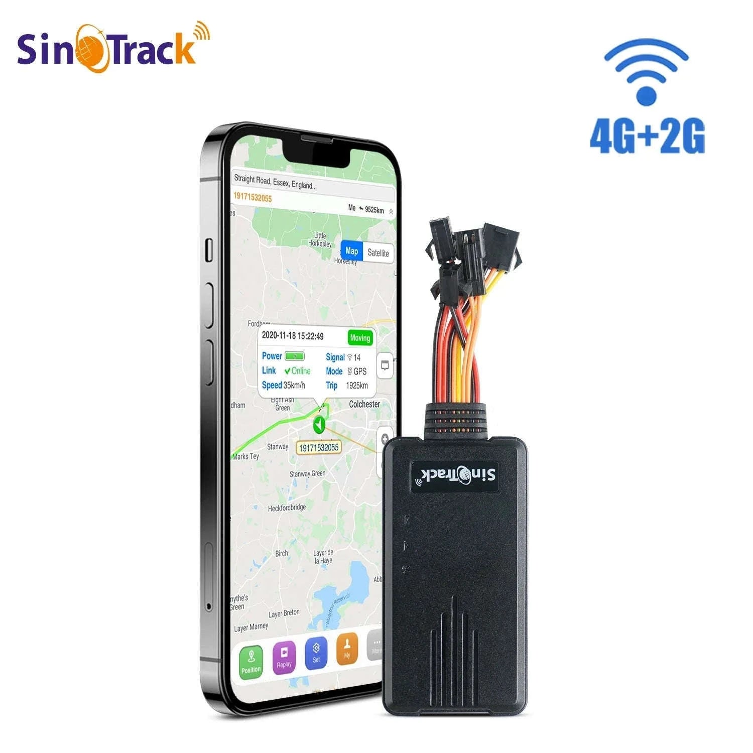 4G GPS Tracker for Car and Motorcycle with Remote Fuel Cut and Free App-With accessories