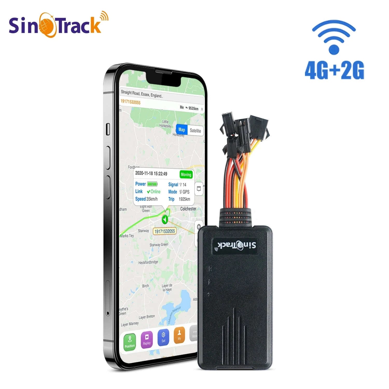 4G GPS Tracker for Car and Motorcycle with Remote Fuel Cut and Free App-With accessories