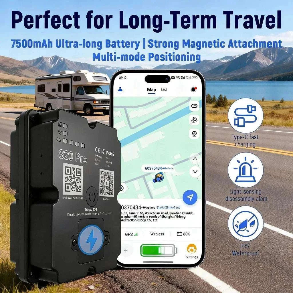 4G GPS Tracker for RV, Camper & Van Life with Real-Time Alerts-China Mainland