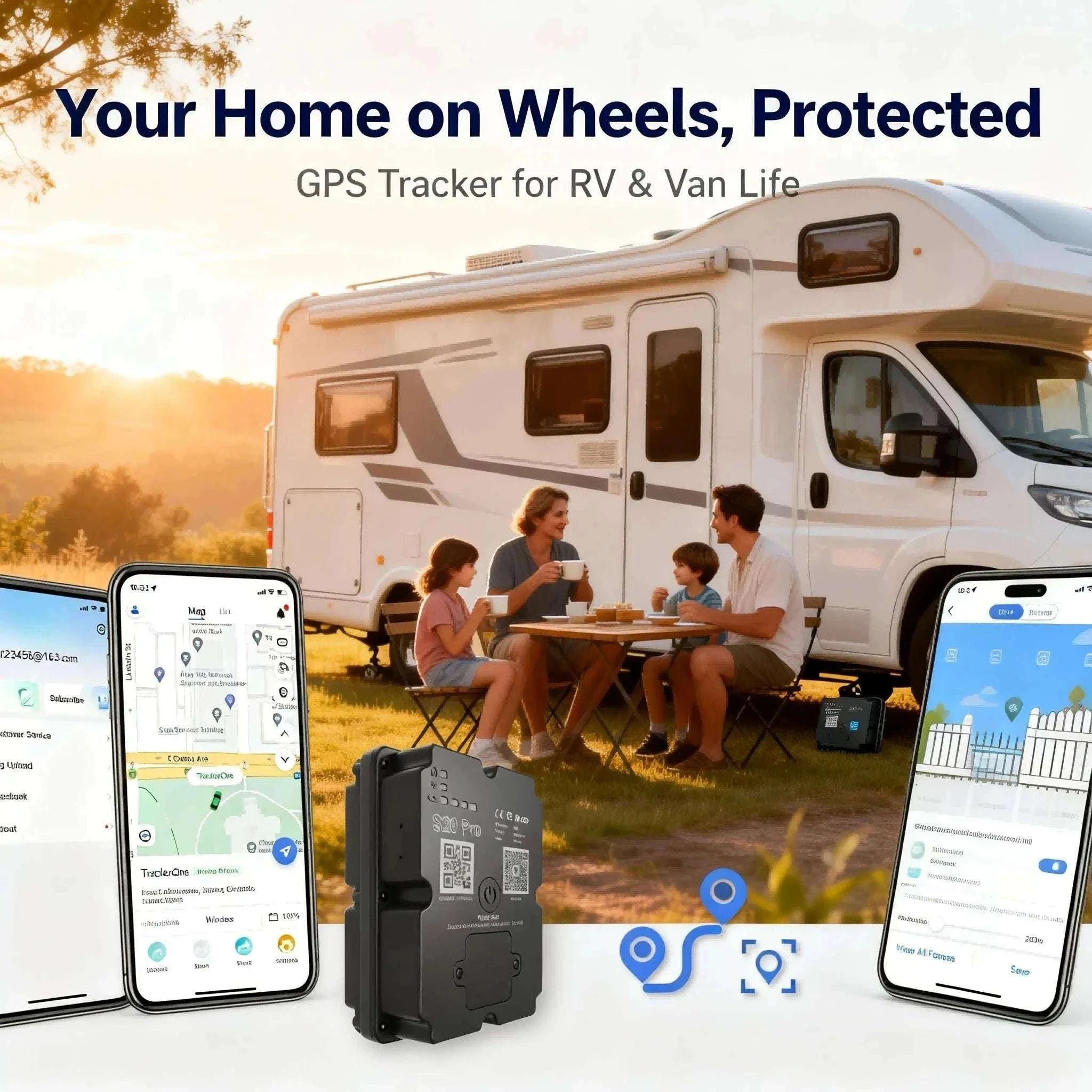 4G GPS Tracker for RV, Camper & Van Life with Real-Time Alerts-China Mainland