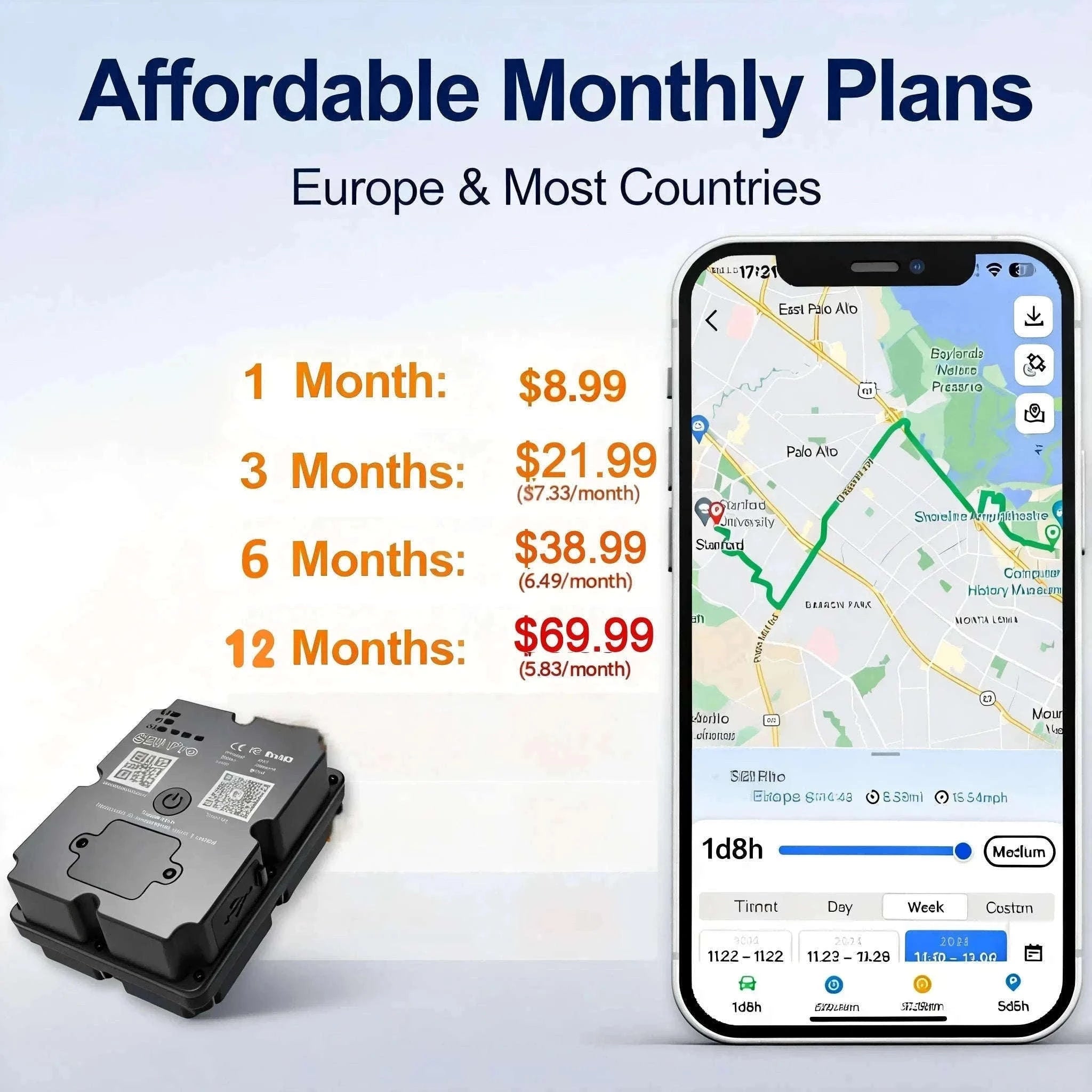 4G GPS Tracker for RV, Camper & Van Life with Real-Time Alerts-China Mainland